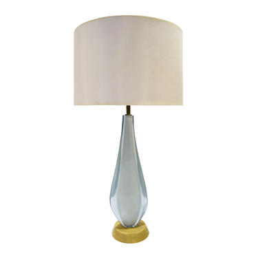 Hand-Blown Seguso Sommerso Glass Table Lamp 1950s