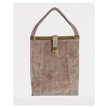 vintage 70's suede magazine tote (Size: OS)