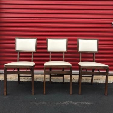 Set of 3 Mid-Century Folding Chairs