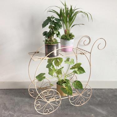 vintage wire tea cart plant stand