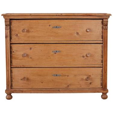 19th Century Louis Philippe Pine Commode or Chest of Drawers by ErinLaneEstate