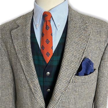 Vintage ORVIS x HARRIS TWEED Wool Western Blazer ~ size 46 R ~ jacket / sport coat ~ Donegal 
