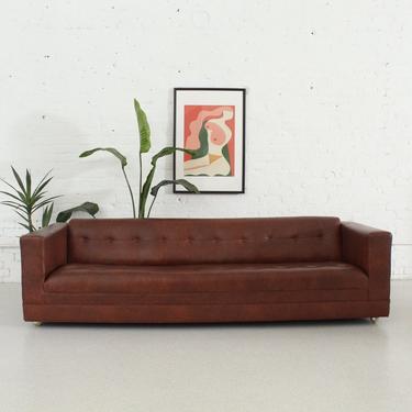 1970's Vintage Faux Leather Sofa