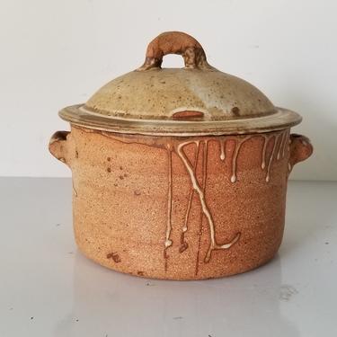 Mid-Century Studio Pottery Covered Pot 