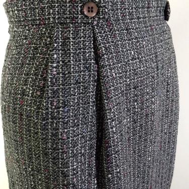 1980's Wool Speckled Skirt, 1980's Boxpleat Skirt 