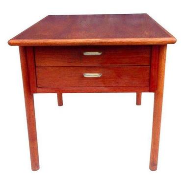 Danish Modern Two-Drawer Side Table