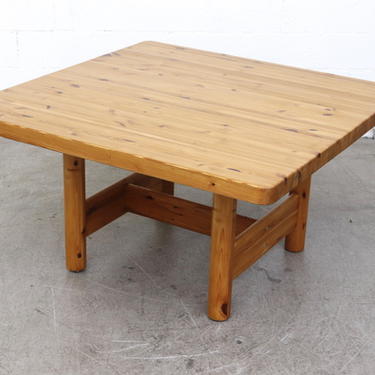 Square Rainer Daumiller Pine Table for Hirtshals Savvaerk