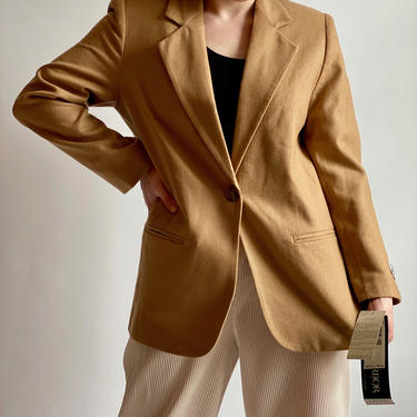 1980's Sag Harbor Camel Brown Wool Blazer fits S - M 