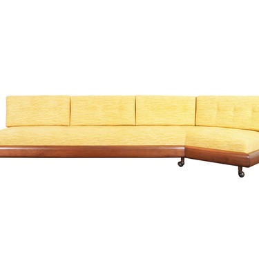 Vintage Walnut "Boomerang" Sofa by Adrian Pearsall