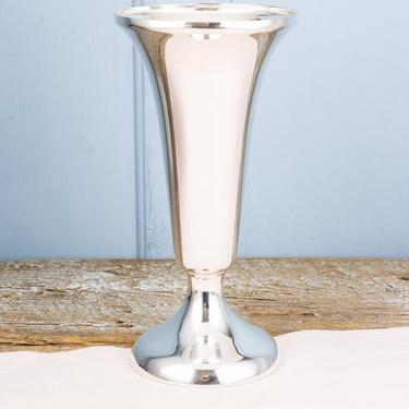 Vintage Silverplate Steamship Vase