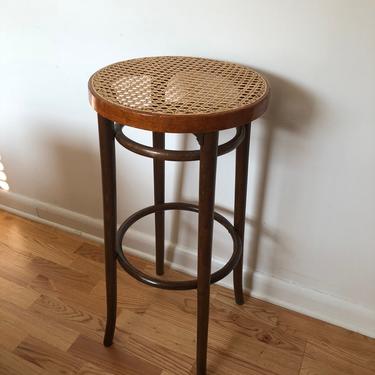 Vintage Rattan Accent Table Stand 