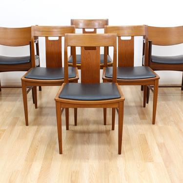 Set of Six Mid Century Dining Chairs by Nathan Furniture 