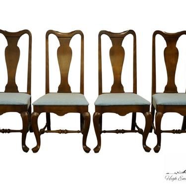 Set of 4 RARE ETHAN ALLEN Classic Manor Solid Maple Queen Anne Style Dining Chairs 15-6001 