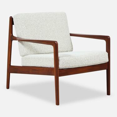 Folke Ohlsson Model 74-C Walnut Lounge Chair for Dux
