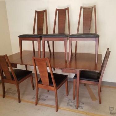 Vintage Mid Century Dining Table with 6 Chairs 