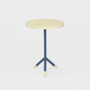 Walcott Modern Walnut Ash and Steel end table / accent table by CrumpandKwash