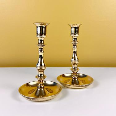Pair of Brass Candle Holders 