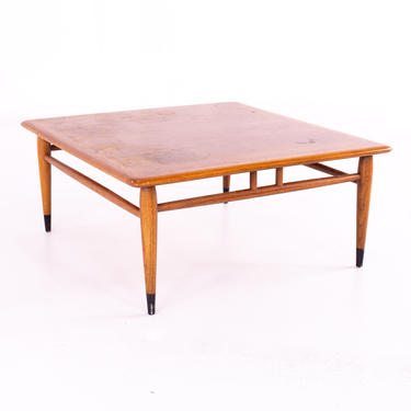 Andre Bus for Lane Acclaim Mid Century Square Walnut and Oak Side End Coffee Table - mcm 