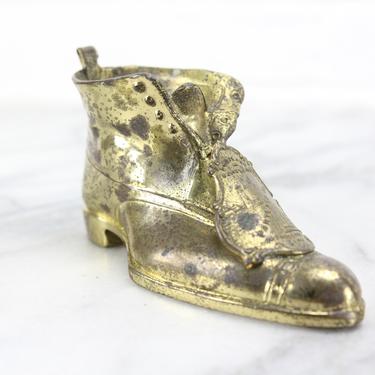 Metal Brass-colored Shoe Souvenir from Portland, Maine 