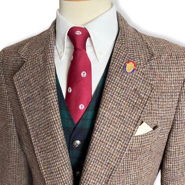 Vintage HARRIS TWEED 100% Wool Blazer ~ 42 R ~ Donegal ~ jacket / sport coat ~ Preppy / Ivy / Trad ~ 