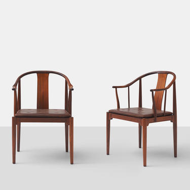Pair of  Rosewood “China” Chairs by Hans J Wegner