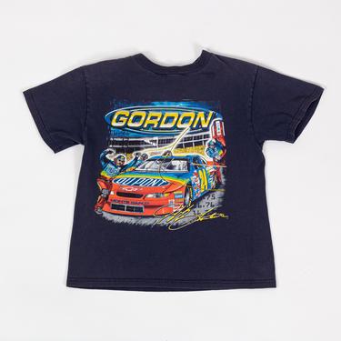90s Jeff Gordon &amp;quot;Gettin' It Done!&amp;quot; NASCAR Tee - Extra Small | Vintage Unisex Navy Blue Racing Graphic T Shirt 