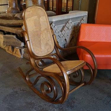 Thonet Style Cane Rocking Chair