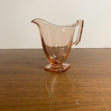 Vintage Fostoria Glass Mayfair Pink Creamer 