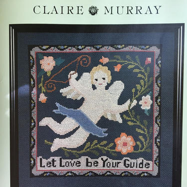 Vintage Claire Murray, Counted Cross Stitch Kit, Let Love Be Your Guide, Country Farmhouse Stitchery Kit, Wedding Gift 