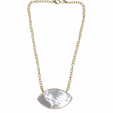 Mother of Pearl Marquis Necklace