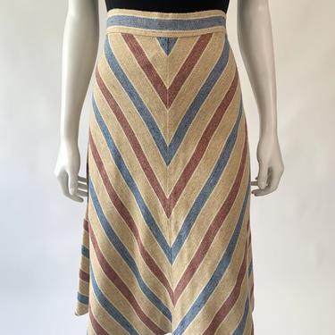 Lovely 1970's Chevron Striped Skirt