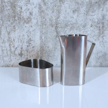 Modernist Stainless Steel Sugar Bowl by Lundtofte, Denmark 