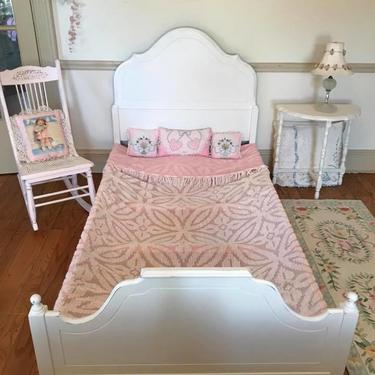 Vintage White Twin Bed