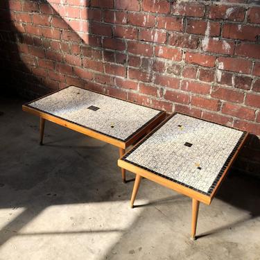 Tile coffee and end table set