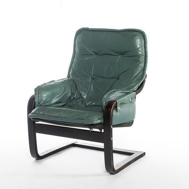 Mid Century Modern Lounge Chair in Sage Green in the Manner of Westnofa 