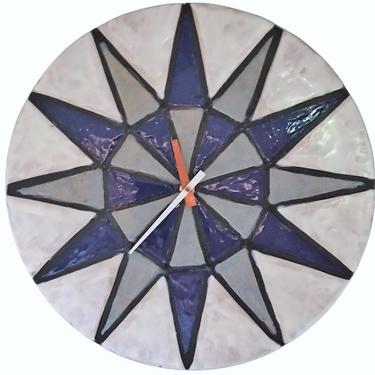 Meridian Series Ceramic Wall Clock by Howard Miller Bitossi 1960s