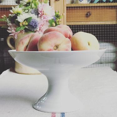 RESERVED for A- Beautiful vintage French pure white compotier, fruit bowl- FB1 