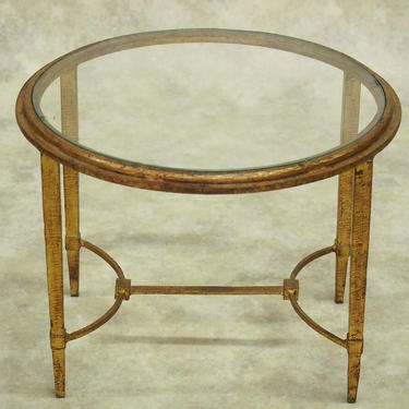 Ramsay gilt iron round side table (#1646)