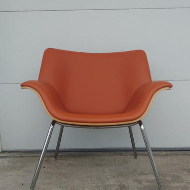 Herman Miller Bentwood Leather Swoop Chair 