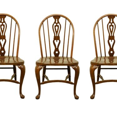 Set of 3 PENNSYLVANIA HOUSE Solid Walnut Rustic Traditional Spindle-Back Dining Side Chairs 