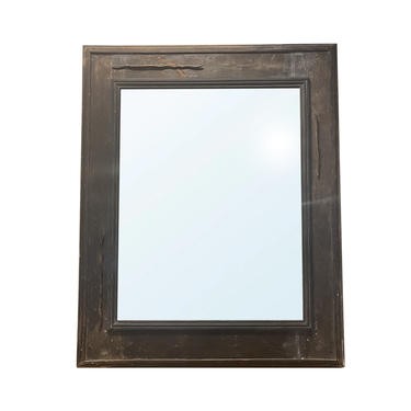18th or 19th Century Mirror with Blackened Frame