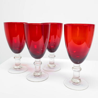 Red Goblet Glasses (set/4) 
