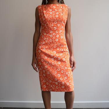 Gianni Versace Orange Cotton blend dress