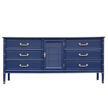 Henry Link Faux Bamboo Dresser in High Gloss Old Navy 