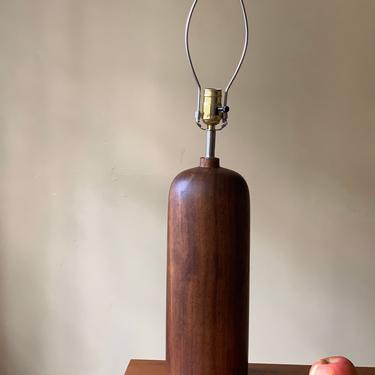 ONE tall Danish AFRORMOSIA Teak Table Lamp 