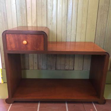 Mid Century Modern Two-Sided Drawer Side Table