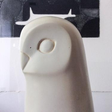 Modernist Owl Tabletop Sculpture Tablescape Abstract Art by Cleo Hartwic (Hartwig) Vintage Mid Century 