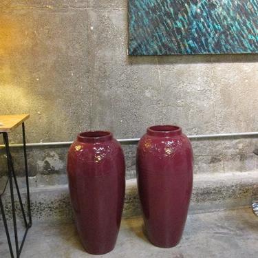 Pair of Jars 1950s Ceramic Jardinieres 