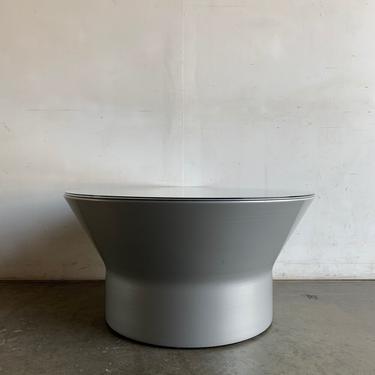 Commercial grade Steel drum coffee table USA made. 