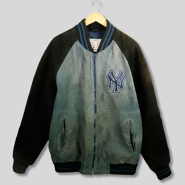 Vintage MLB New York Yankees Zip up Suede Jacket sz XL